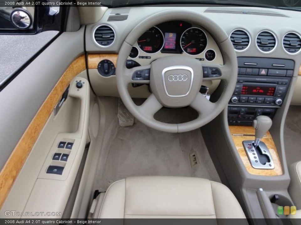 Beige Interior Dashboard for the 2008 Audi A4 2.0T quattro Cabriolet #47026089