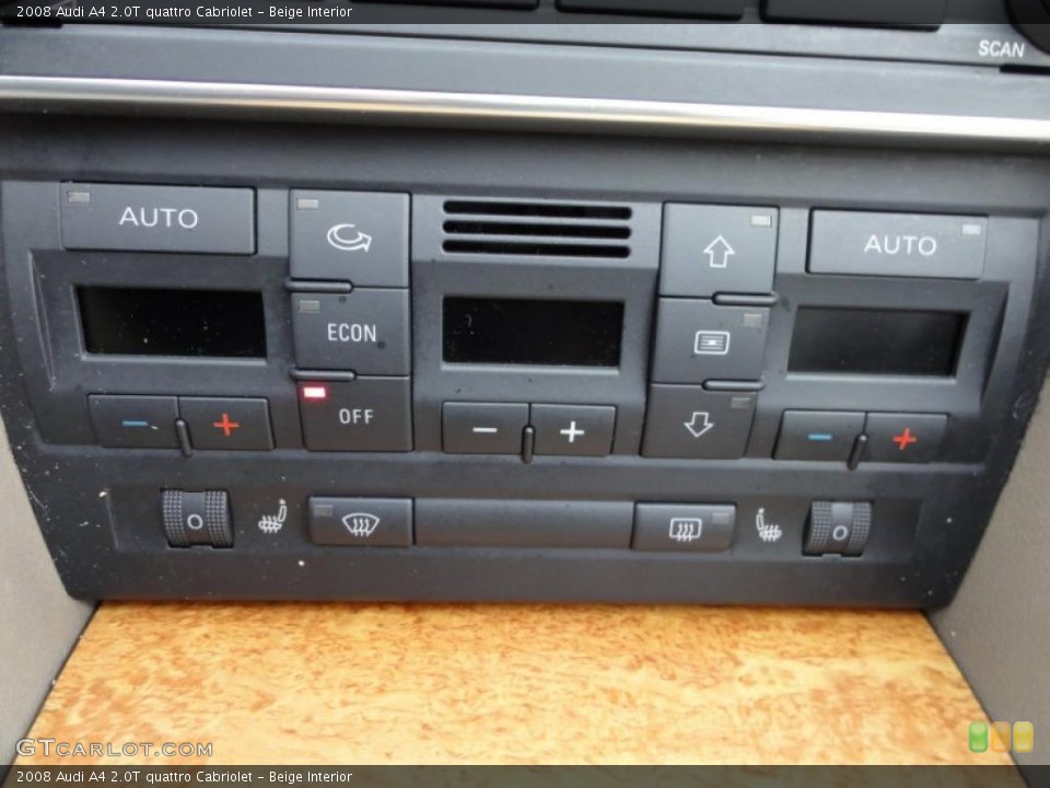Beige Interior Controls for the 2008 Audi A4 2.0T quattro Cabriolet #47026134