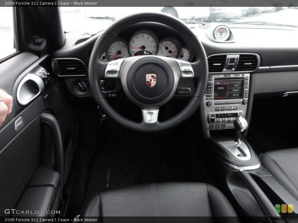 Black Interior Steering Wheel for the 2008 Porsche 911 Carrera S Coupe #47026680
