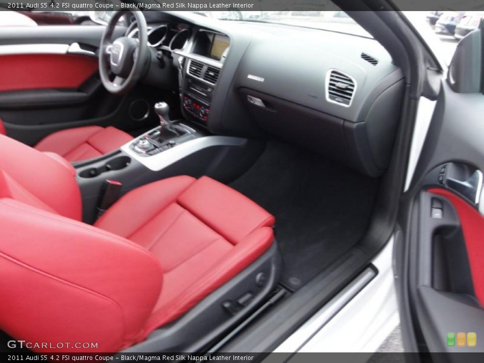Black/Magma Red Silk Nappa Leather Interior Dashboard for the 2011 Audi S5 4.2 FSI quattro Coupe #47027025