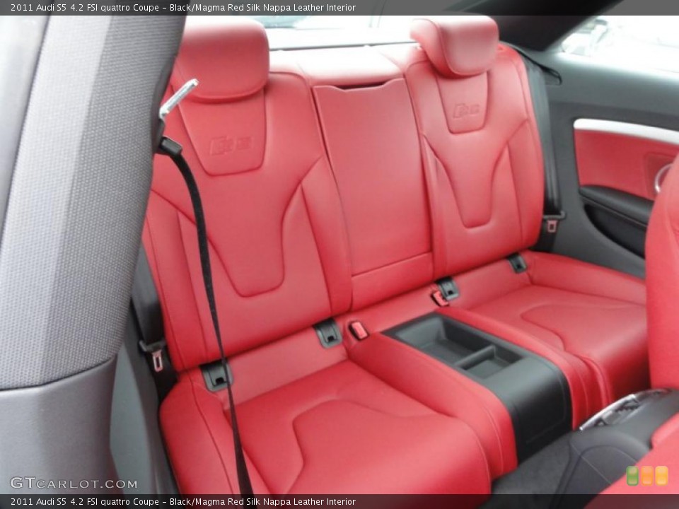 Black/Magma Red Silk Nappa Leather Interior Photo for the 2011 Audi S5 4.2 FSI quattro Coupe #47027079