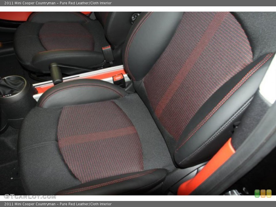 Pure Red Leather/Cloth Interior Photo for the 2011 Mini Cooper Countryman #47027208