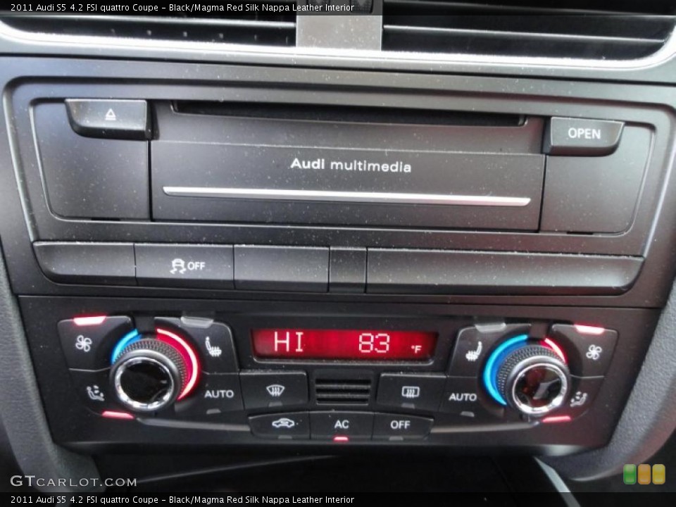 Black/Magma Red Silk Nappa Leather Interior Controls for the 2011 Audi S5 4.2 FSI quattro Coupe #47027274