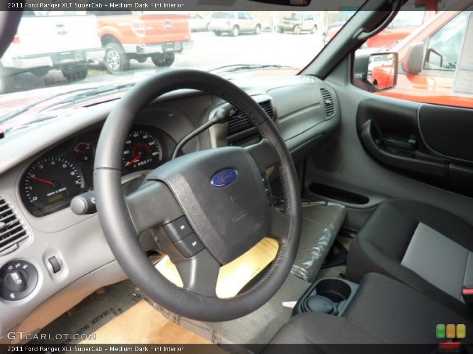 Medium Dark Flint Interior Steering Wheel for the 2011 Ford Ranger XLT SuperCab #47027964