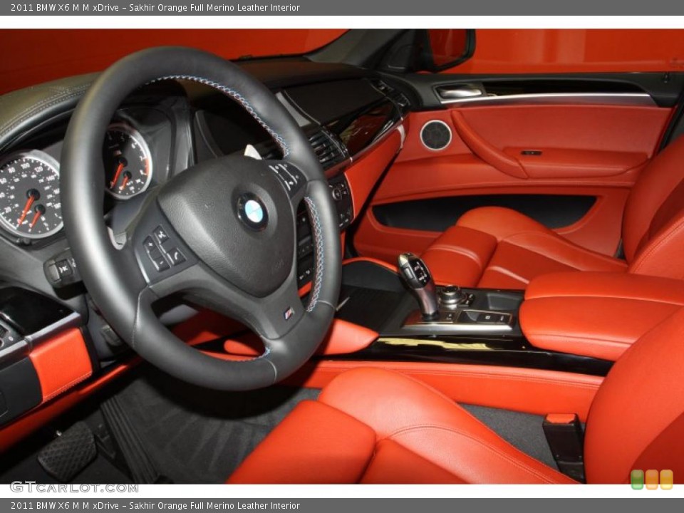 Sakhir Orange Full Merino Leather Interior Photo for the 2011 BMW X6 M M xDrive #47027982