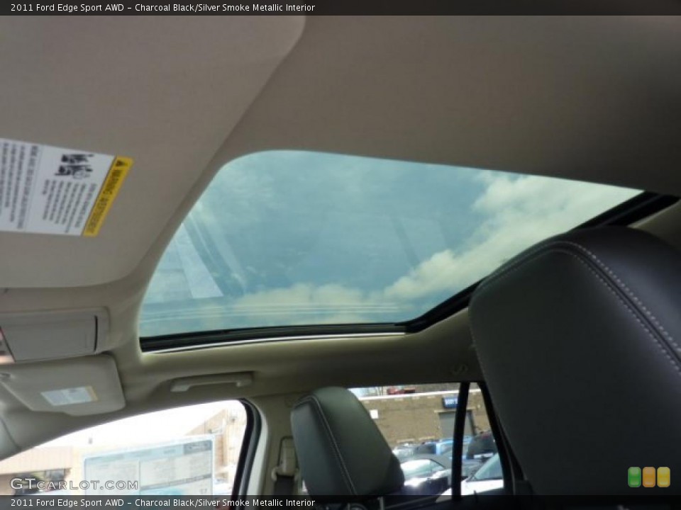 Charcoal Black/Silver Smoke Metallic Interior Sunroof for the 2011 Ford Edge Sport AWD #47028174