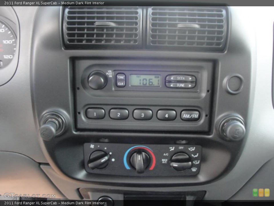 Medium Dark Flint Interior Controls for the 2011 Ford Ranger XL SuperCab #47028597