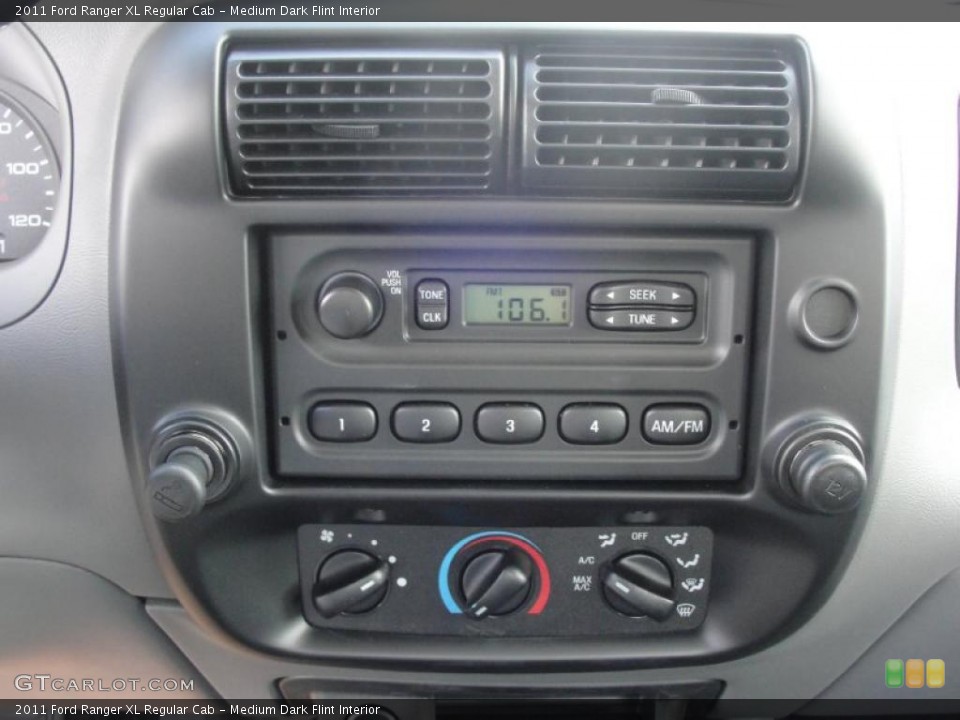 Medium Dark Flint Interior Controls for the 2011 Ford Ranger XL Regular Cab #47029002