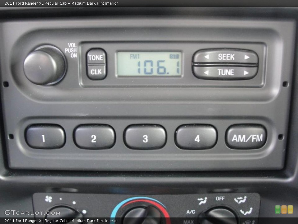 Medium Dark Flint Interior Controls for the 2011 Ford Ranger XL Regular Cab #47029020