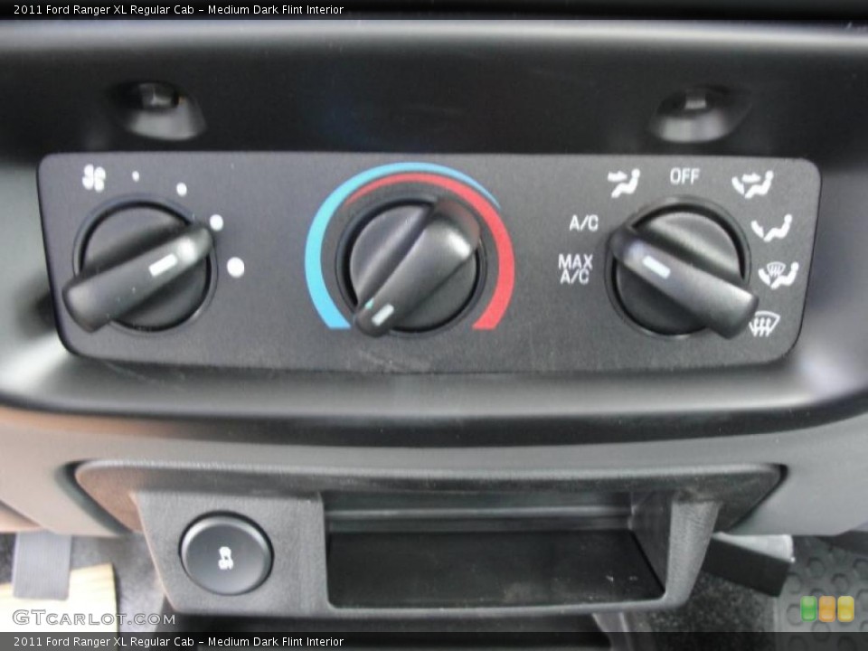 Medium Dark Flint Interior Controls for the 2011 Ford Ranger XL Regular Cab #47029035