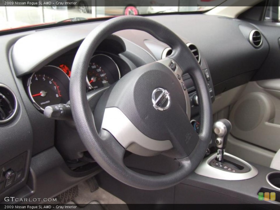 Gray Interior Steering Wheel for the 2009 Nissan Rogue SL AWD #47029920