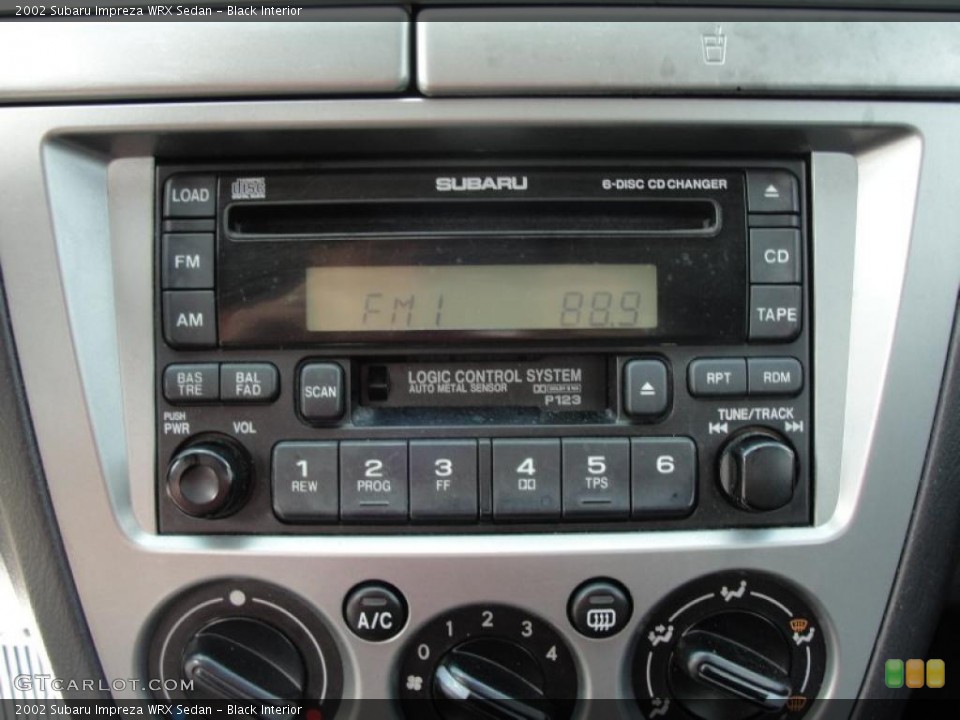Black Interior Controls for the 2002 Subaru Impreza WRX Sedan #47031168