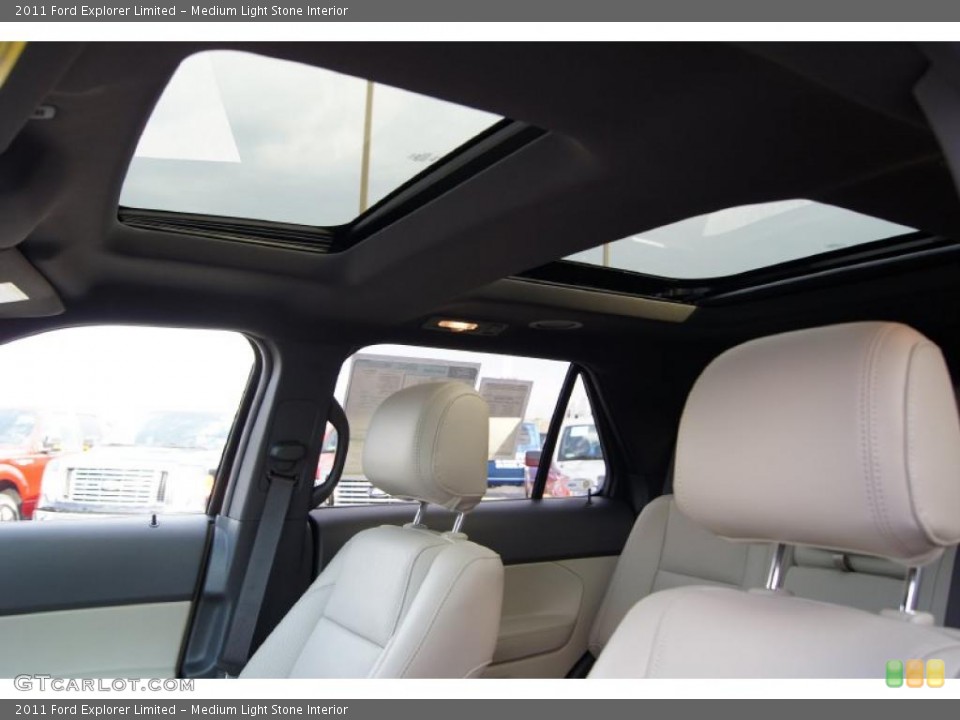 Medium Light Stone Interior Sunroof for the 2011 Ford Explorer Limited #47035320