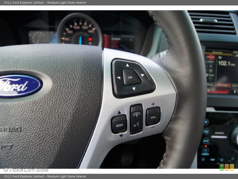 Medium Light Stone Interior Controls for the 2011 Ford Explorer Limited #47035365
