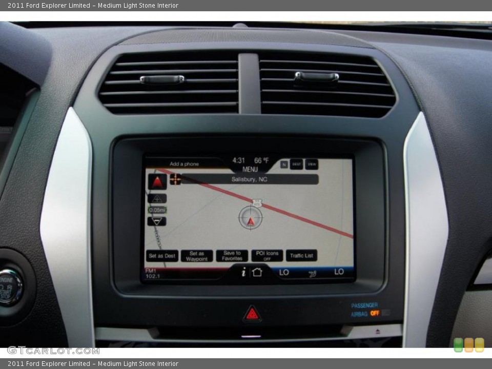 Medium Light Stone Interior Navigation for the 2011 Ford Explorer Limited #47035410