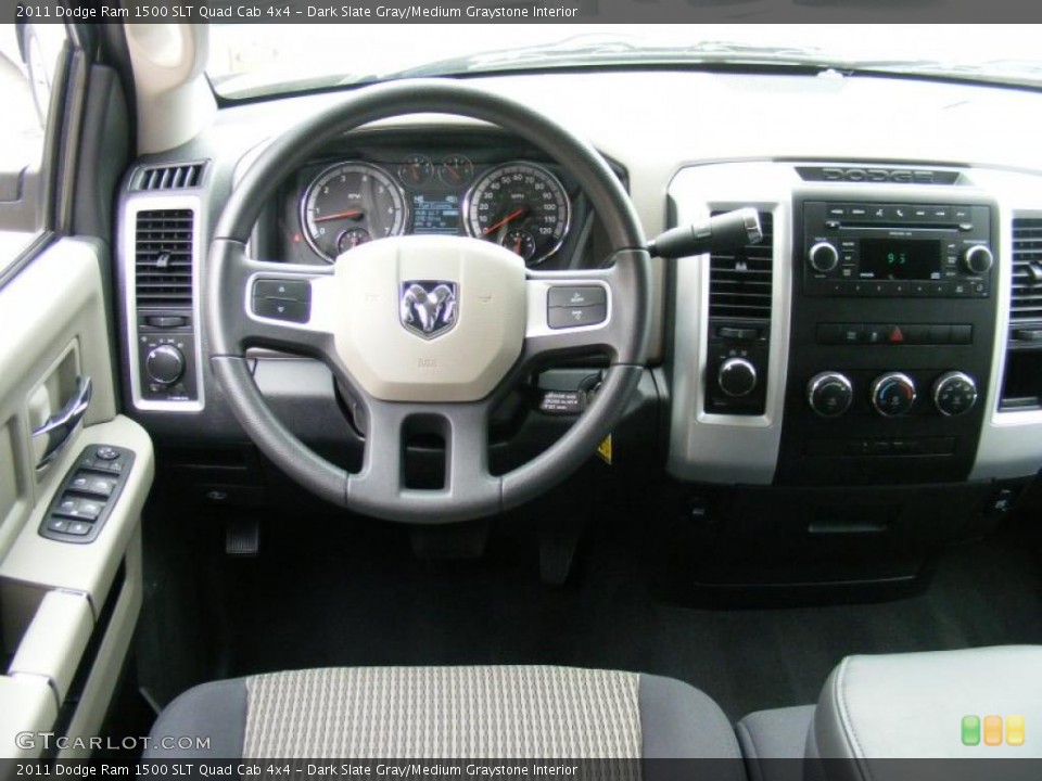 Dark Slate Gray/Medium Graystone Interior Steering Wheel for the 2011 Dodge Ram 1500 SLT Quad Cab 4x4 #47036385