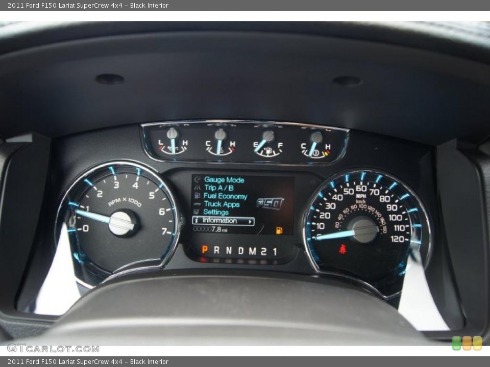 Black Interior Gauges for the 2011 Ford F150 Lariat SuperCrew 4x4 #47036628