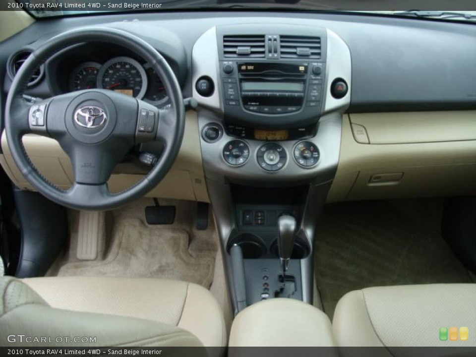 Sand Beige Interior Dashboard for the 2010 Toyota RAV4 Limited 4WD #47037342