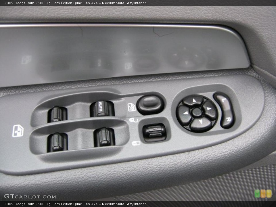 Medium Slate Gray Interior Controls for the 2009 Dodge Ram 2500 Big Horn Edition Quad Cab 4x4 #47037663