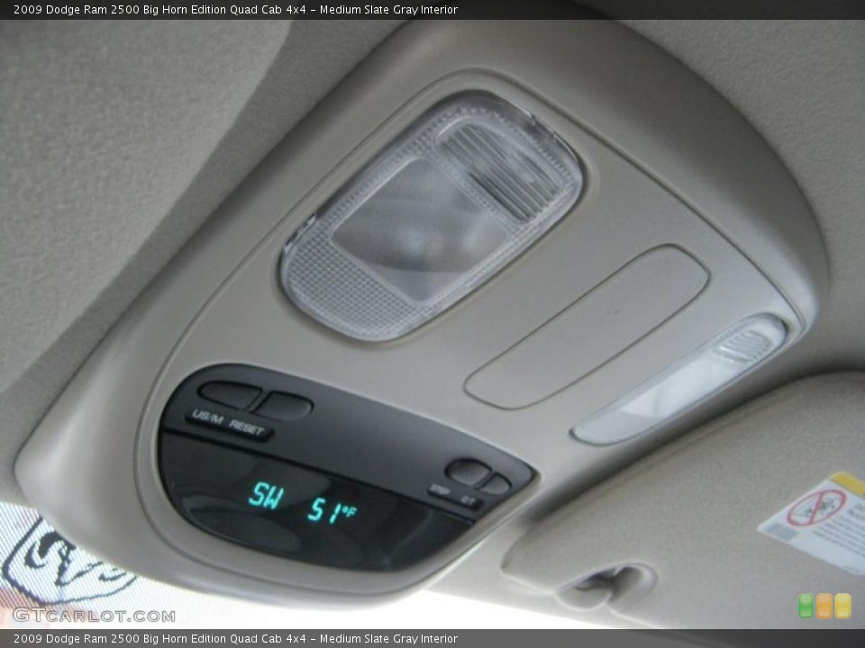 Medium Slate Gray Interior Controls for the 2009 Dodge Ram 2500 Big Horn Edition Quad Cab 4x4 #47037933