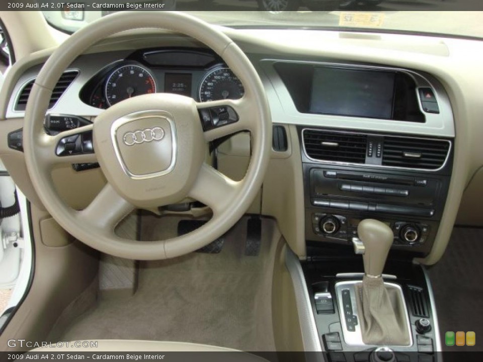Cardamom Beige Interior Dashboard for the 2009 Audi A4 2.0T Sedan #47038308