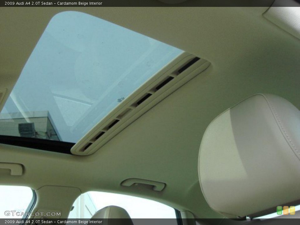 Cardamom Beige Interior Sunroof for the 2009 Audi A4 2.0T Sedan #47038323