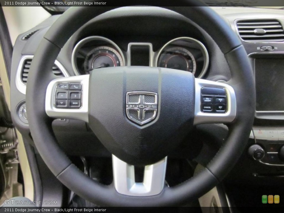 Black/Light Frost Beige Interior Steering Wheel for the 2011 Dodge Journey Crew #47038341