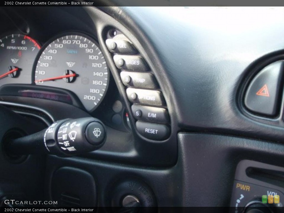 Black Interior Controls for the 2002 Chevrolet Corvette Convertible #47038866