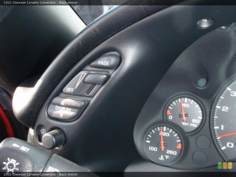 Black Interior Controls for the 2002 Chevrolet Corvette Convertible #47038881