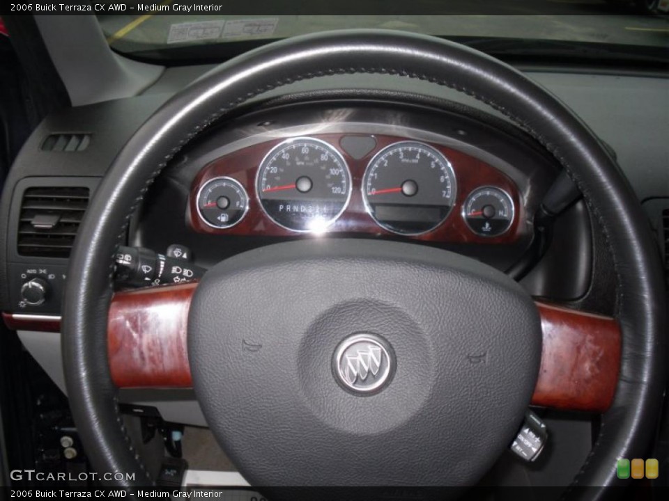 Medium Gray Interior Steering Wheel for the 2006 Buick Terraza CX AWD #47039643