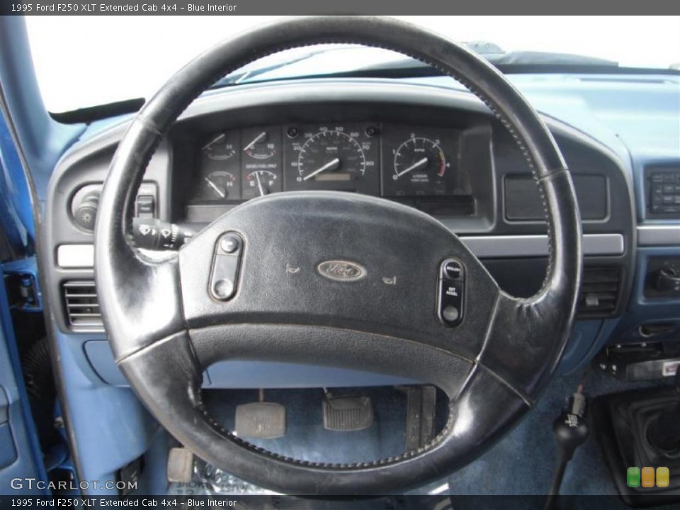 Blue Interior Steering Wheel for the 1995 Ford F250 XLT Extended Cab 4x4 #47040564