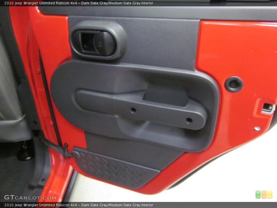 Dark Slate Gray/Medium Slate Gray Interior Door Panel for the 2010 Jeep Wrangler Unlimited Rubicon 4x4 #47040603