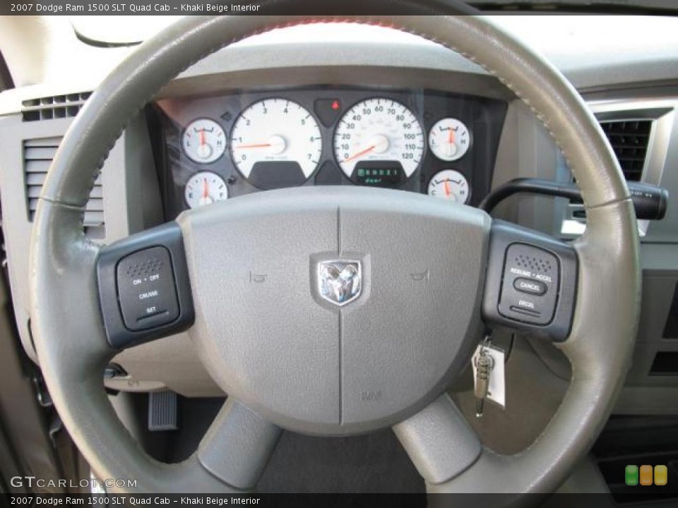 Khaki Beige Interior Steering Wheel for the 2007 Dodge Ram 1500 SLT Quad Cab #47044038