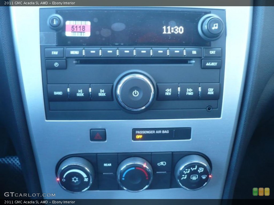Ebony Interior Controls for the 2011 GMC Acadia SL AWD #47044380