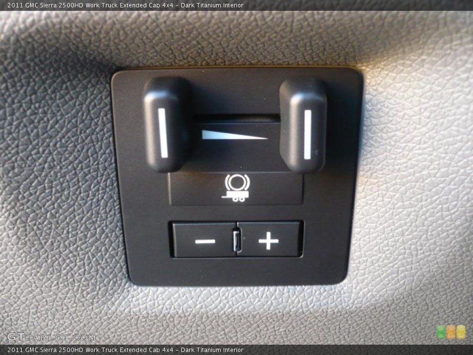 Dark Titanium Interior Controls for the 2011 GMC Sierra 2500HD Work Truck Extended Cab 4x4 #47044938