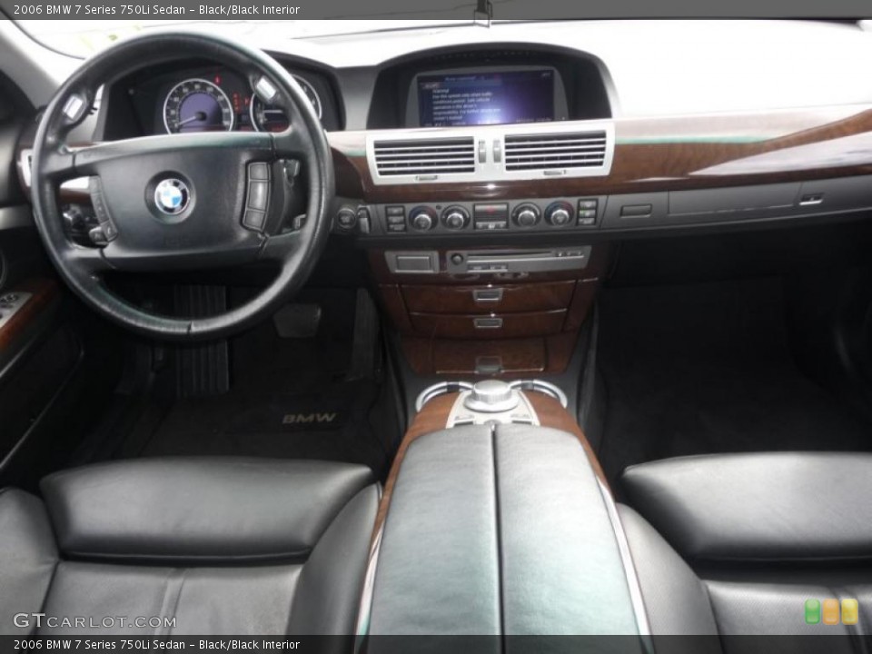 Black/Black Interior Dashboard for the 2006 BMW 7 Series 750Li Sedan #47045754