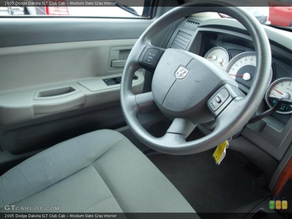 Medium Slate Gray Interior Steering Wheel for the 2005 Dodge Dakota SLT Club Cab #47046765