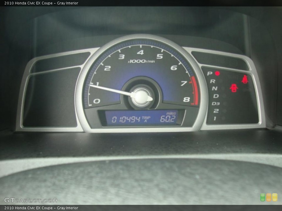 Gray Interior Gauges for the 2010 Honda Civic EX Coupe #47048988