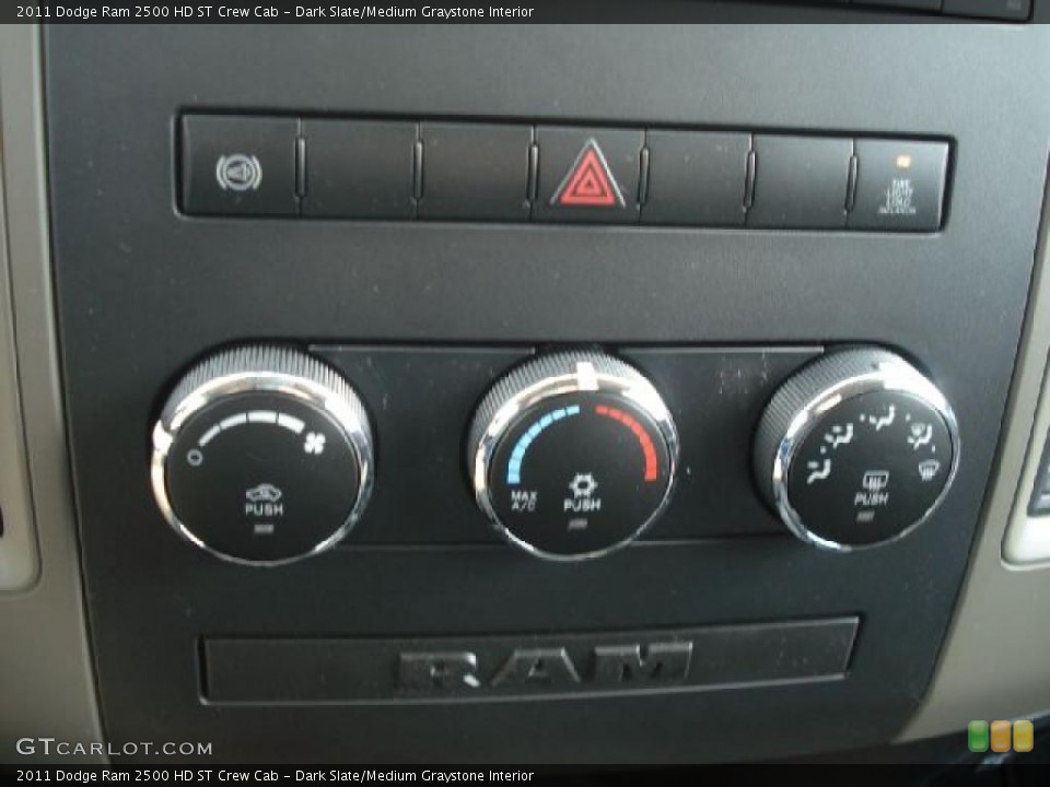 Dark Slate/Medium Graystone Interior Controls for the 2011 Dodge Ram 2500 HD ST Crew Cab #47049897
