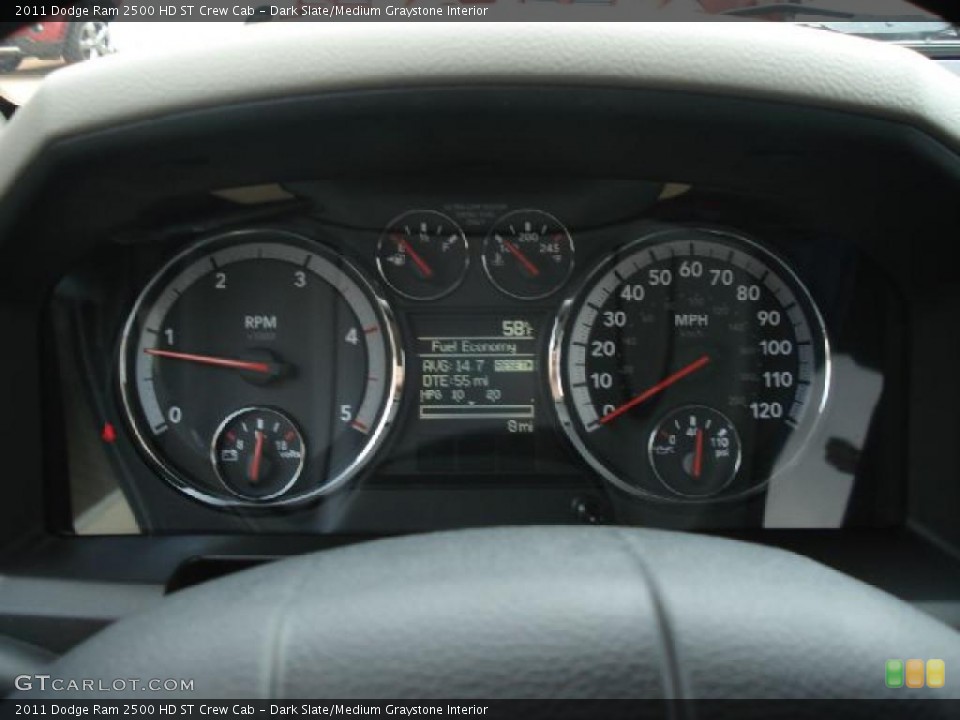 Dark Slate/Medium Graystone Interior Gauges for the 2011 Dodge Ram 2500 HD ST Crew Cab #47049915