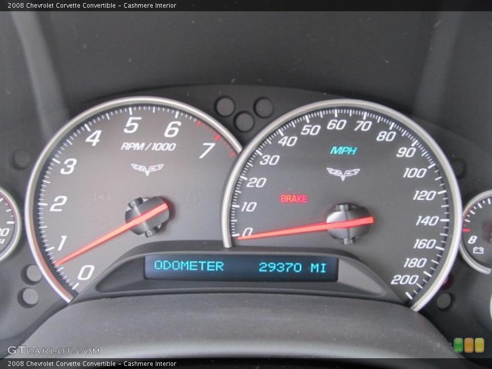 Cashmere Interior Gauges for the 2008 Chevrolet Corvette Convertible #47051502