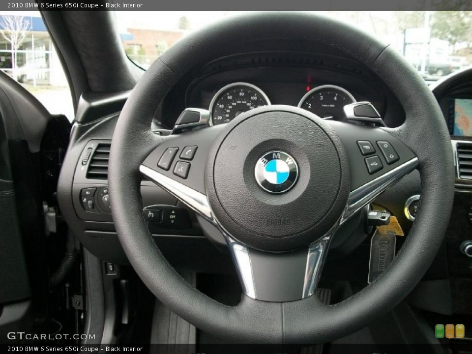 Black Interior Steering Wheel for the 2010 BMW 6 Series 650i Coupe #47051958