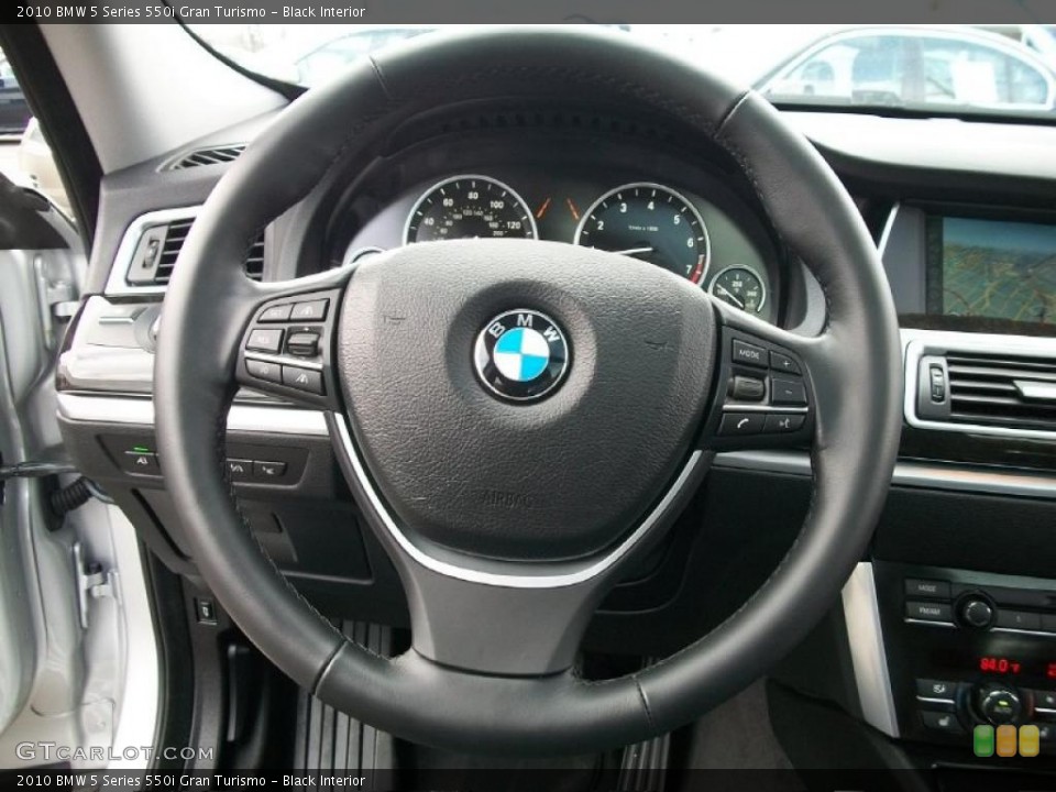 Black Interior Steering Wheel for the 2010 BMW 5 Series 550i Gran Turismo #47052351
