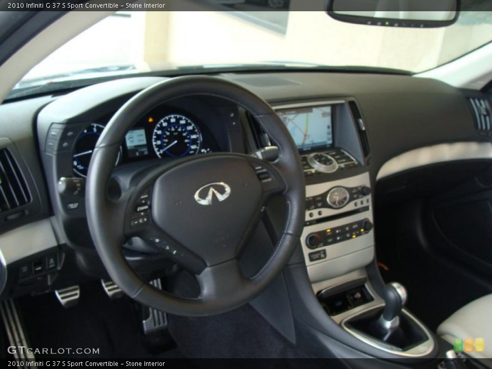 Stone Interior Steering Wheel for the 2010 Infiniti G 37 S Sport Convertible #47053461