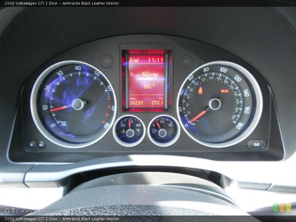 Anthracite Black Leather Interior Gauges for the 2009 Volkswagen GTI 2 Door #47053905