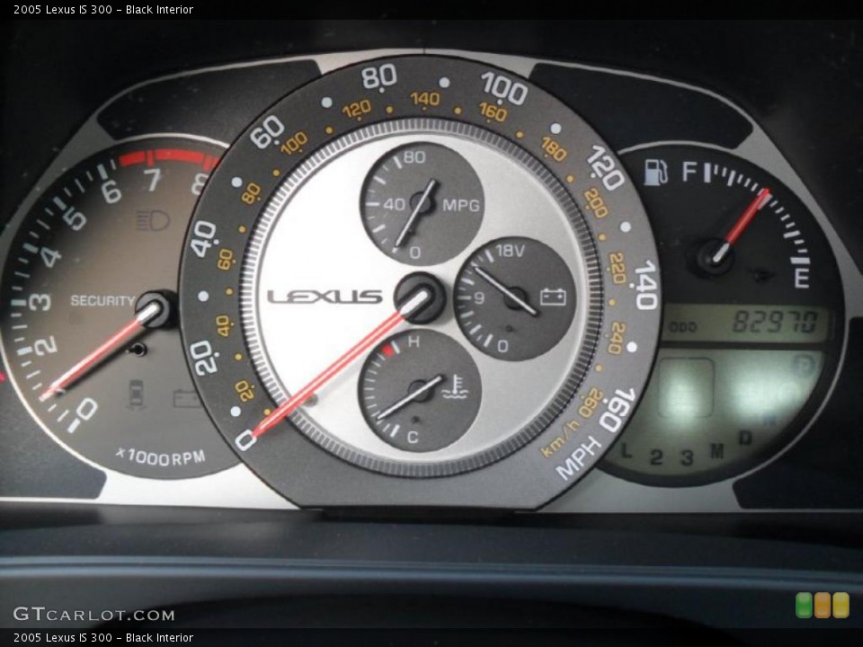 Black Interior Gauges for the 2005 Lexus IS 300 #47054248