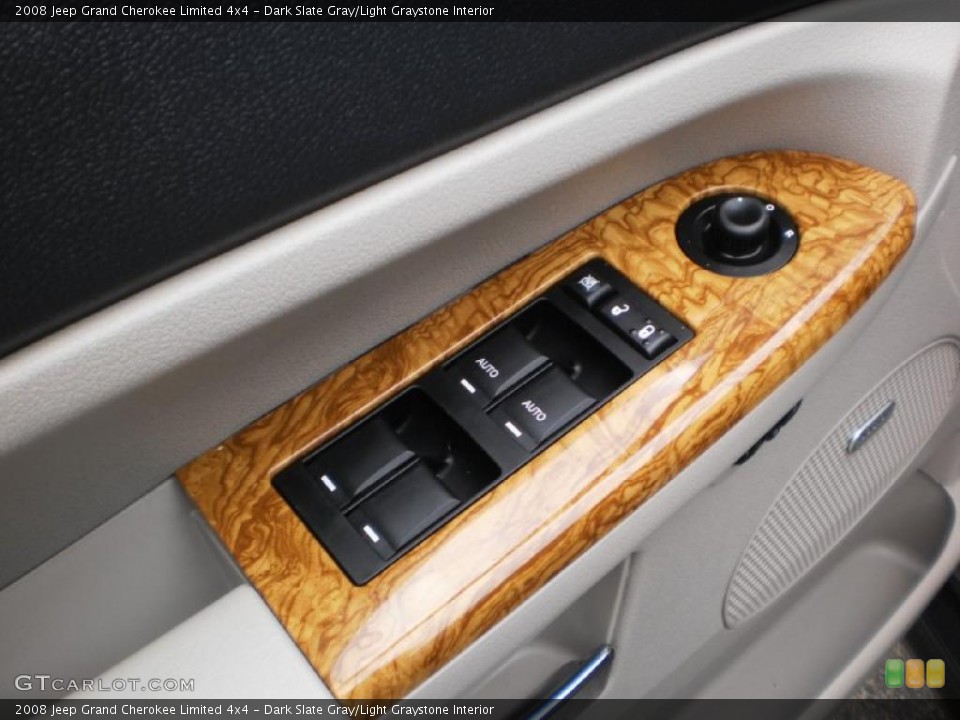 Dark Slate Gray/Light Graystone Interior Controls for the 2008 Jeep Grand Cherokee Limited 4x4 #47055796