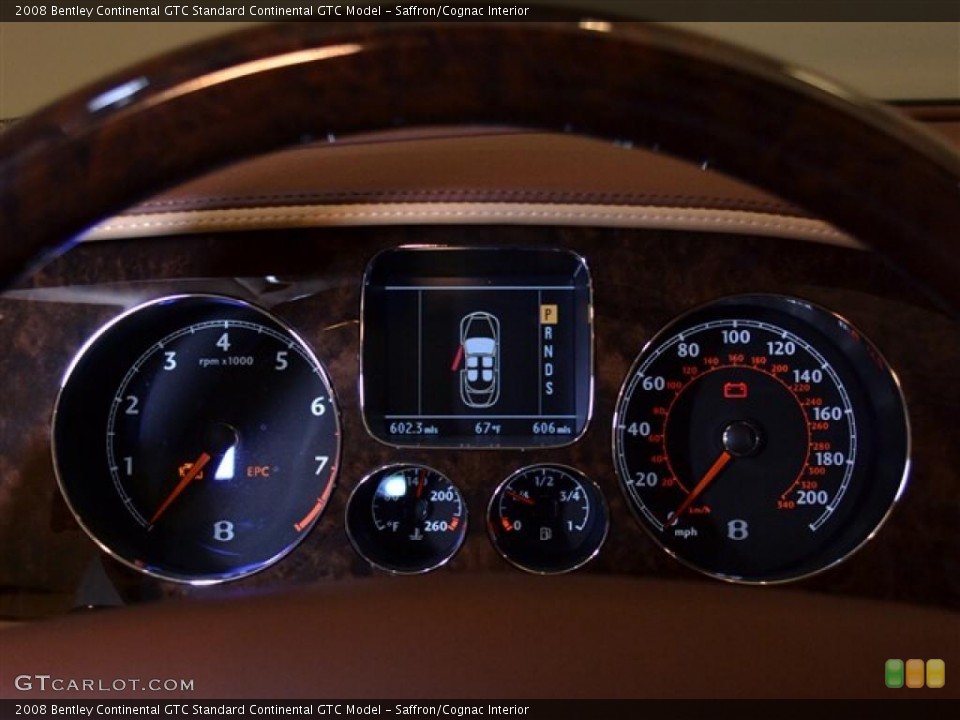 Saffron/Cognac Interior Gauges for the 2008 Bentley Continental GTC  #47058365