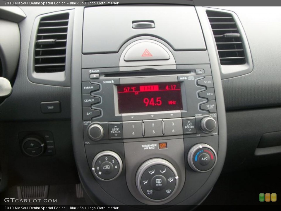 Black Soul Logo Cloth Interior Controls for the 2010 Kia Soul Denim Special Edition #47059040