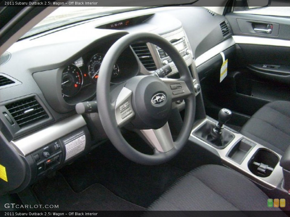 Off Black Interior Prime Interior for the 2011 Subaru Outback 2.5i Wagon #47059568